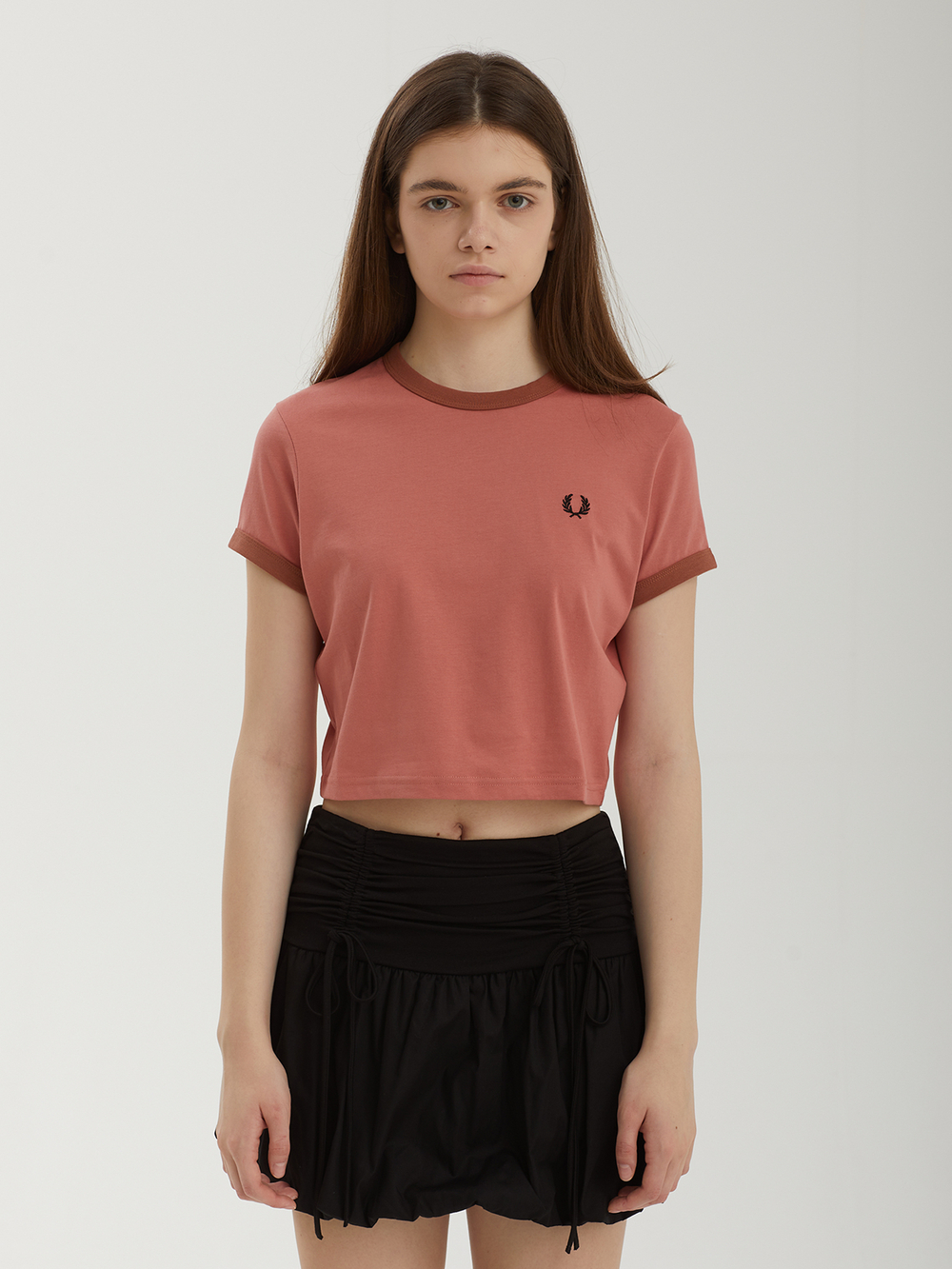 Женская Футболка Cropped Ringer