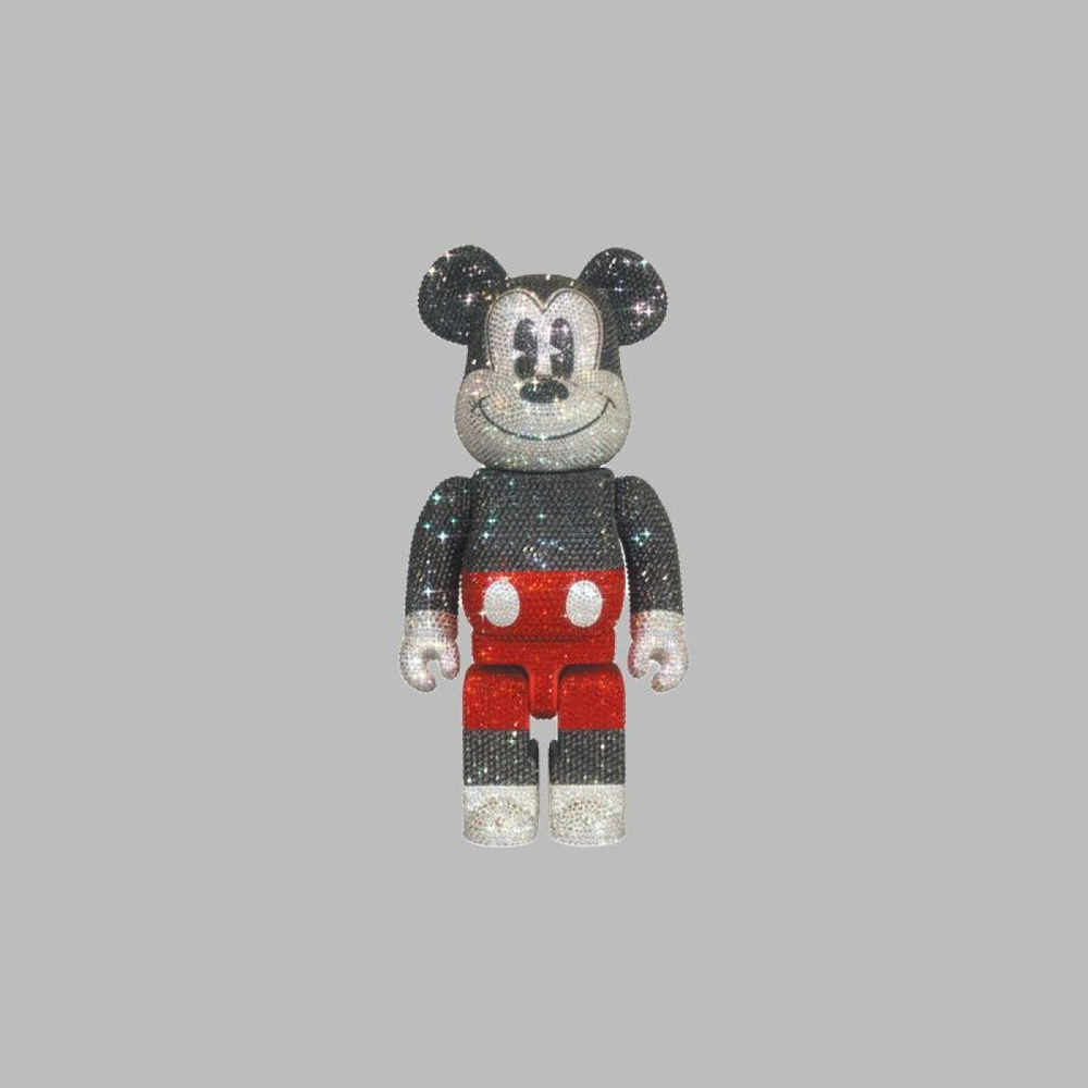 Дизайнерские игрушки BE@RBRICK ,BE@RBRICKvv CRYSTAL DECORATE MICKEY MOUSE R&W Ver. 400％, 1643289-604022048