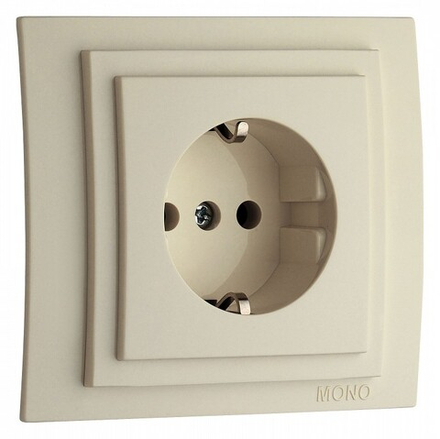 Розетка с заземлением Mono Electric Larissa 103-171721-117