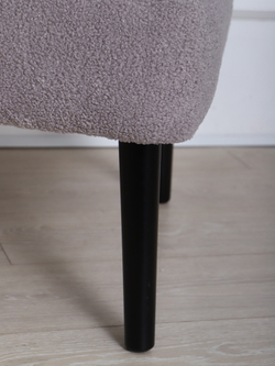 Кресло "Donatello" букле мех серый/венге. Для кухни, прихожей, салона красоты, офиса. 65х72х87 см