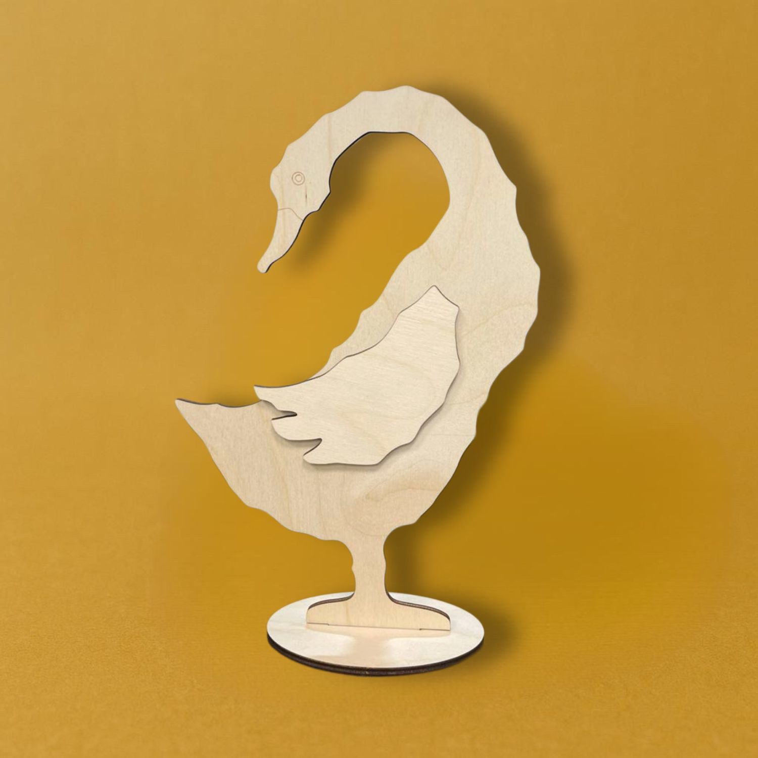 Гусь с накладным крылом, 30см фанера