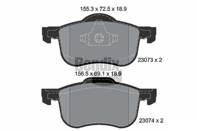 BENDIX Braking - BPD1445-BEN - Brake Pad Set, disc brake