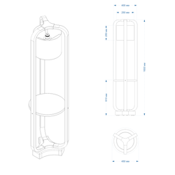 Торшер со столиком "Trinity Uno Tav"