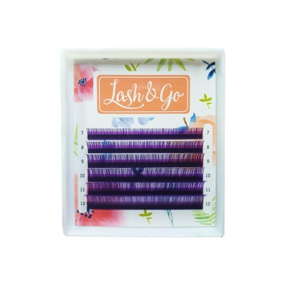 Ресницы Lash&Go микс 0,07/С/7-12 mm Фиолетовый 6линий