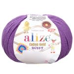 Пряжа Alize (Ализе) Cotton Gold Hobby New / уп.10 мот. по 50 г, 165 м, 44 темно фиолетовый