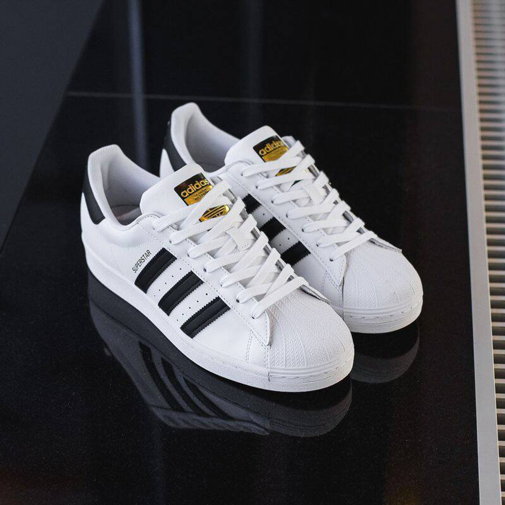 Детские кожаные кроссовки Adidas Superstar