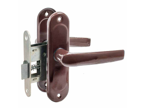 Защелка дверная ЗЩ1.45 коричневая Птимаш (20шт/уп)