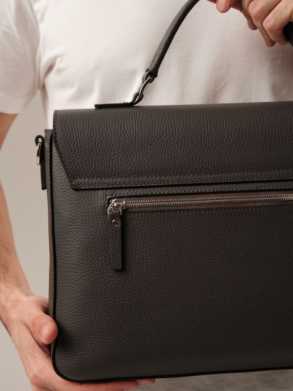 Мужская кожаная сумка Levi DBR 7115 темный лес