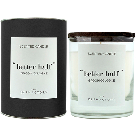 Свеча ароматическая the olphactory, better half, groom cologne, 40 ч