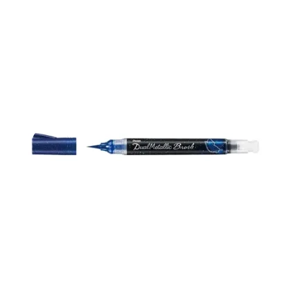 Pentel Dual Metallic Brush (Blue + metallic green)