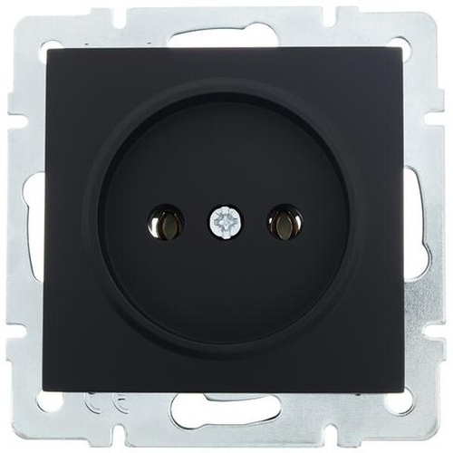 Розетка 1-м СП Vesna без заземл. механизм черн. бархат LEZARD