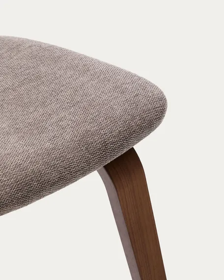 Стул Gena, орех, бежевый шенилл