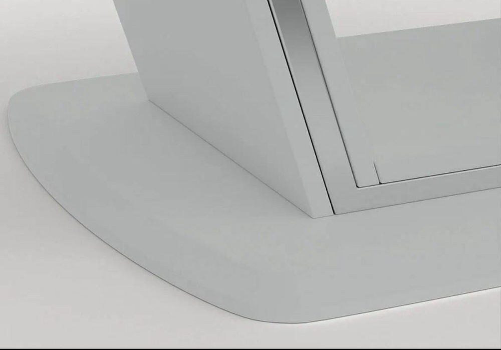 Стол кухонный обеденный раздвижной Белый Глянец/Стекло Белое, Портофино, 110х75х75 см