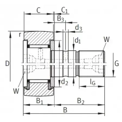Опорный ролик KRV40-PP TECHNIX