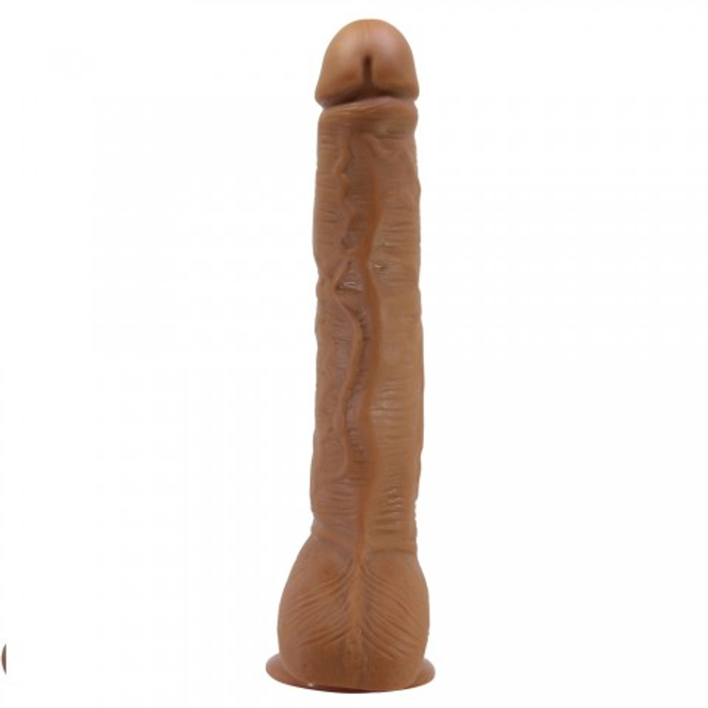 Реалистичный фаллоимитатор на присоске "Beautiful Dick Dildo" (28*4,2 см) коричневый