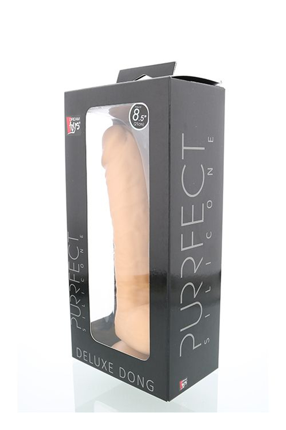 Телесный фаллоимитатор PURRFECT SILICONE DELUXE DONG 8.5INCH - 21 см. (Цвет: телесный)