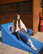 Baggy Bermuda Shorts Denim Blue