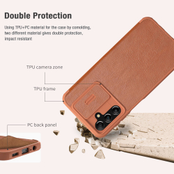 Кожаный чехол-книжка Nillkin Leather Qin Pro для Samsung Galaxy A24