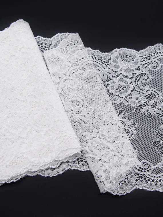 1230 Кружево эластичное 23 см, Италия, белый