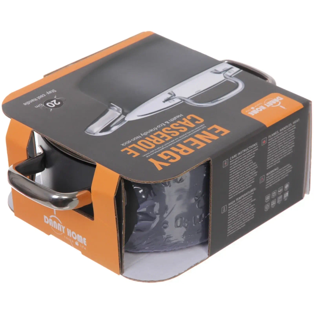 Кастрюля «ENERGY» 2,6 л, стеклянная крышка