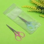 Ножницы маникюрные в чехле «Эстетика», овальные кольца, классические, с пластиковыми ручками 8,5см