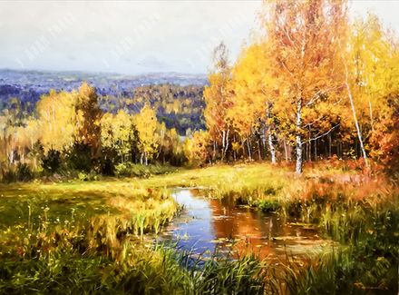Плотников В. В.Золотая осень. Холст, масло. 2021 г.