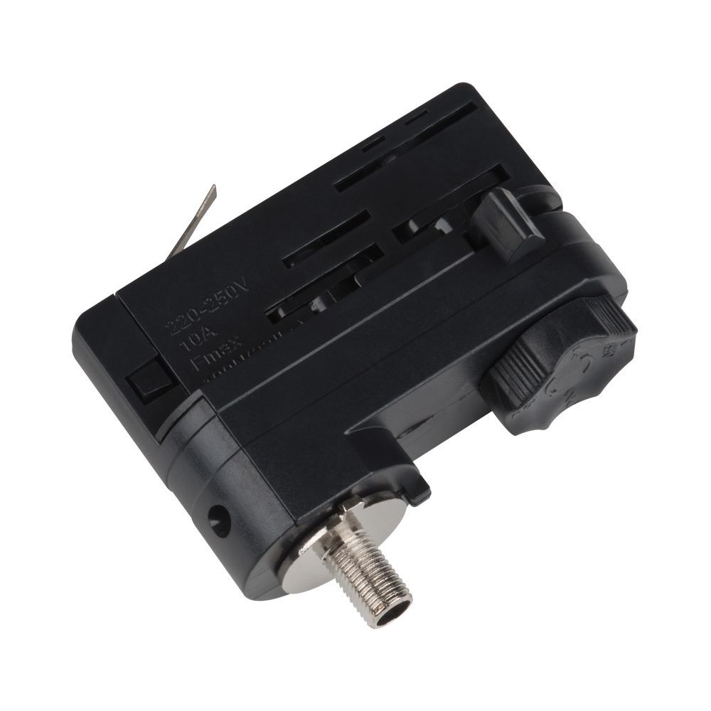 UBX-A61 BLACK 1 POLYBAG Адаптер для трехфазного шинопровода. Цвет-черный. Упаковка-полиэтиленовый пакет.