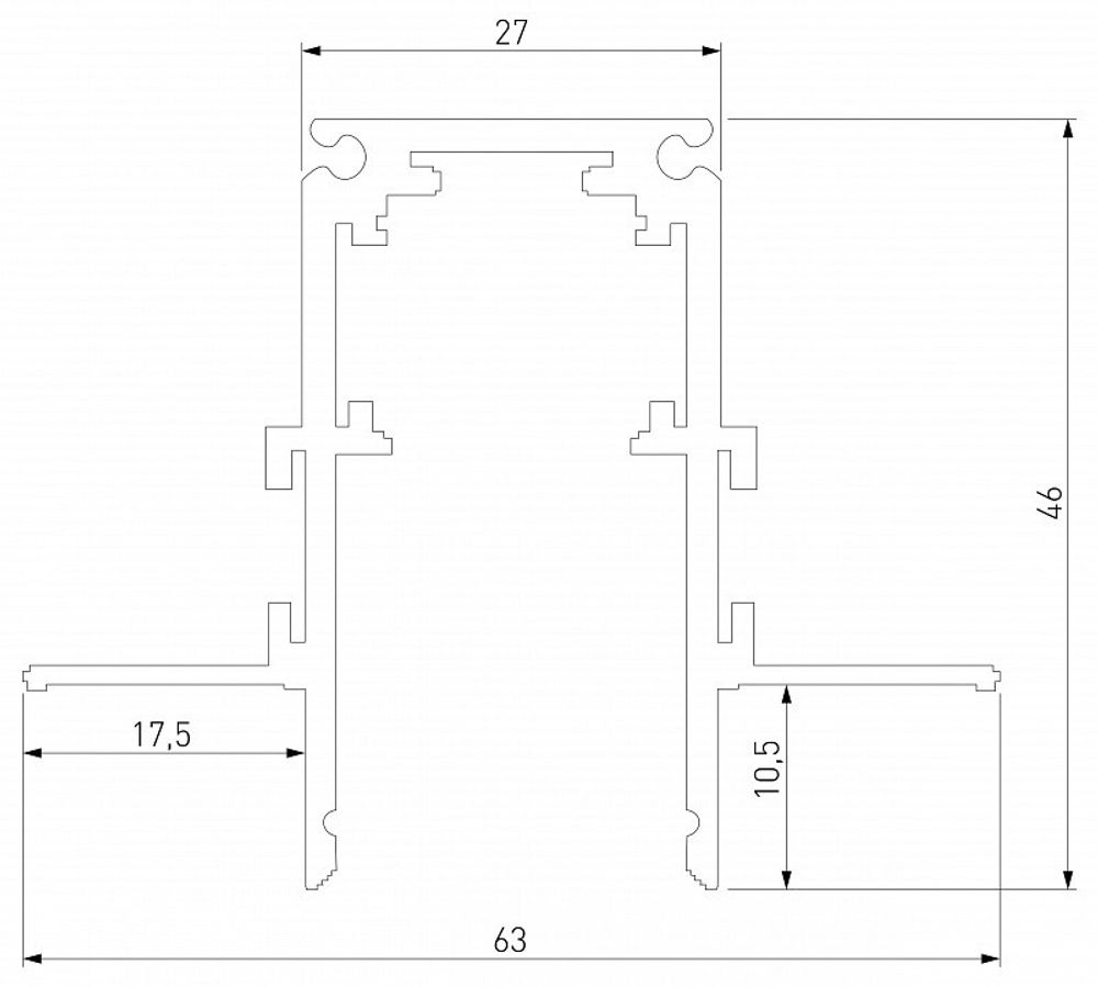 Трек встраиваемый Elektrostandard Slim Magnetic a067502