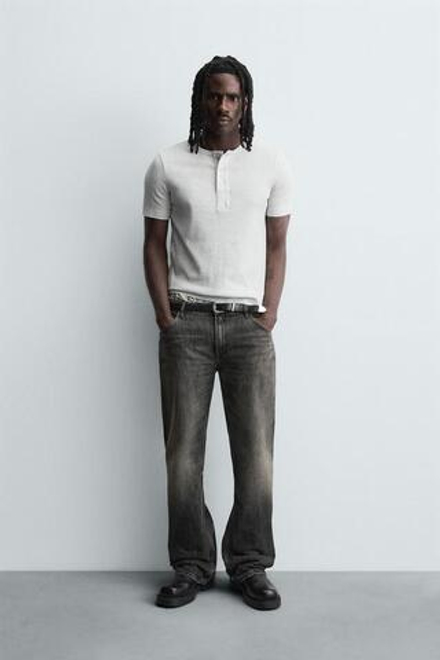 ZARA ДЖИНСЫ FLARE FIT С ЗАНИЖЕННОЙ ТАЛИЕЙ, УГОЛЬНЫЙ