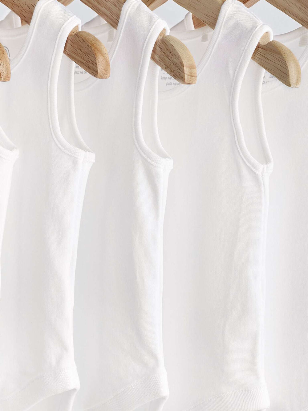 Боди без рукавов для малышей Next 585-931, 7 шт., Белый