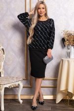 Костюм с юбкой Совершенство форм (черный) К14836-10М LT Collection