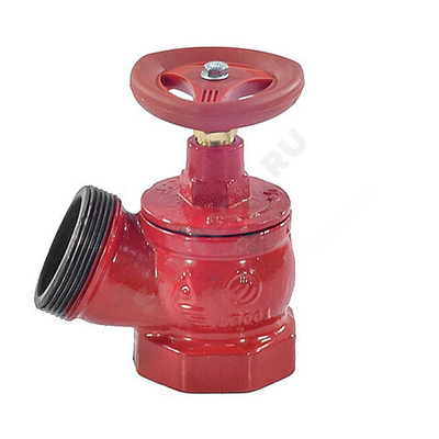 Клапан пожарный чугун угловой 125 гр КПЧ 65-1 Ду 65 1,6 МПа муфта-цапка Апогей 110025