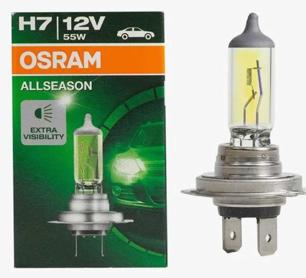 Автолампа H7 12V 55W (PX26d) Osram  +30% ALLSEASON #64210ALS ORIGINAL шт