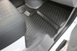 Коврики Standard, 3D в салон MERCEDES-BENZ Sprinter, 2015- , 2 шт. (полиуретан, чёрные) Element.CARMRC00001