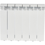 Радиатор алюминиевый STOUT Alpha 350 - 6 секции (подключение боковое, цвет белый)