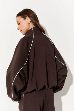 Олимпийка с кантом "Âme Sirène" цвета шоколад