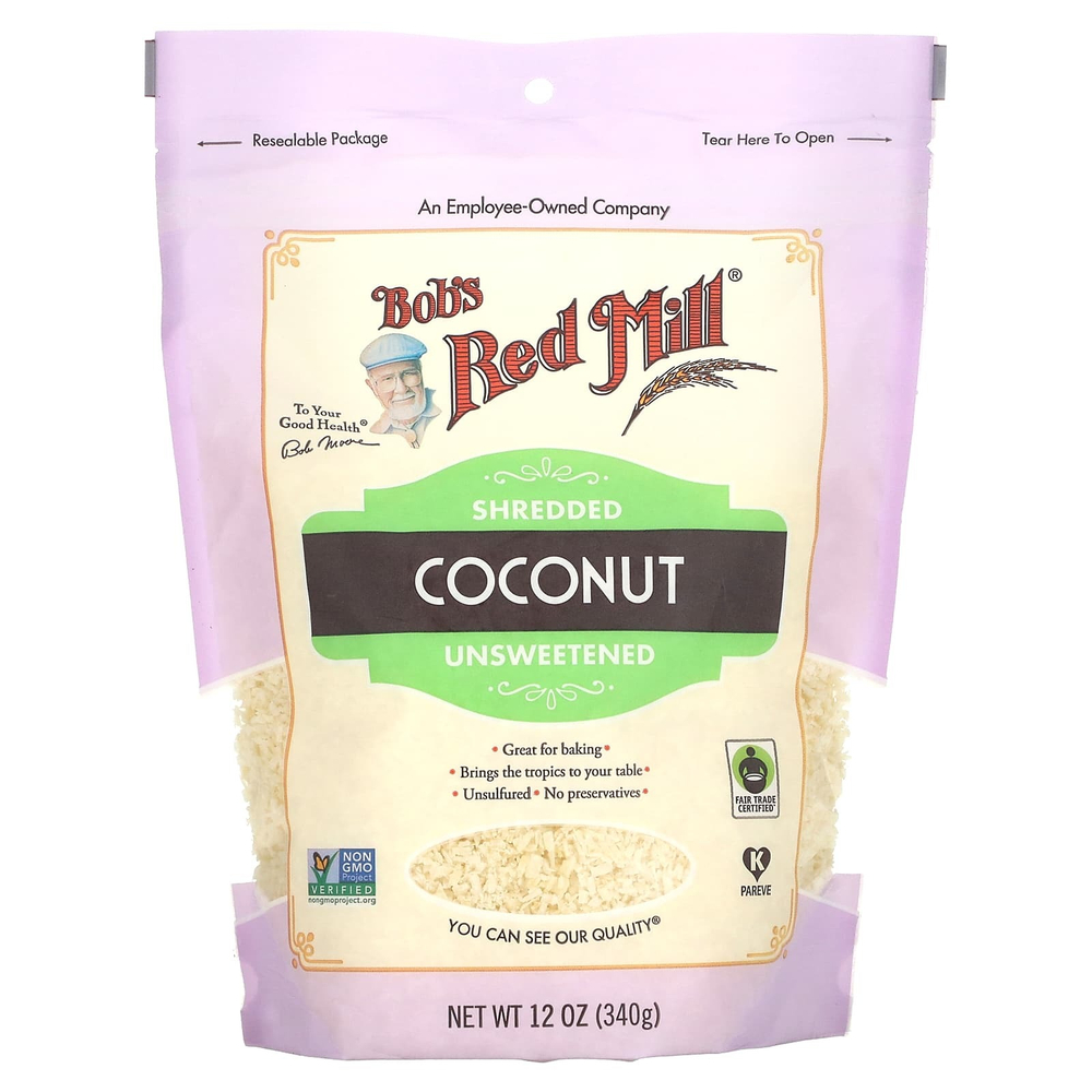 Bob's Red Mill, кокосовая стружка, без сахара, 340 г (12 унций)