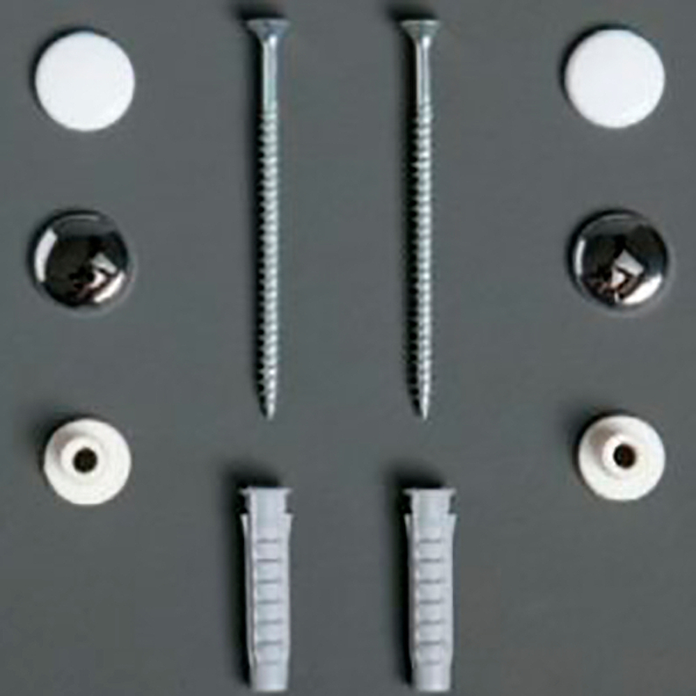 Комплект вертикальных крепежей для унитаза или биде SIMAS с колпачками цвета хром и белый (F90cr/bi)