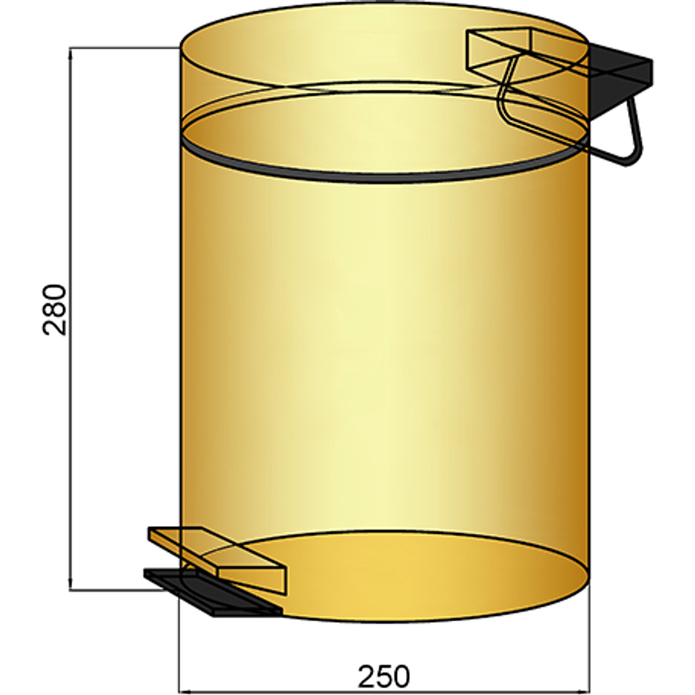 Мусорное ведро Boheme MEDICI 10630 Бронза
