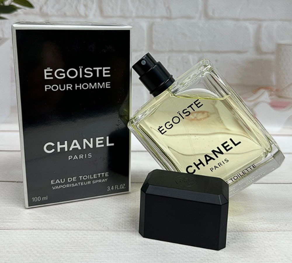 Chanel Egoiste EDT 100ml (Коробка парфюма без слюды, парфюм новый, распаковка для фото)