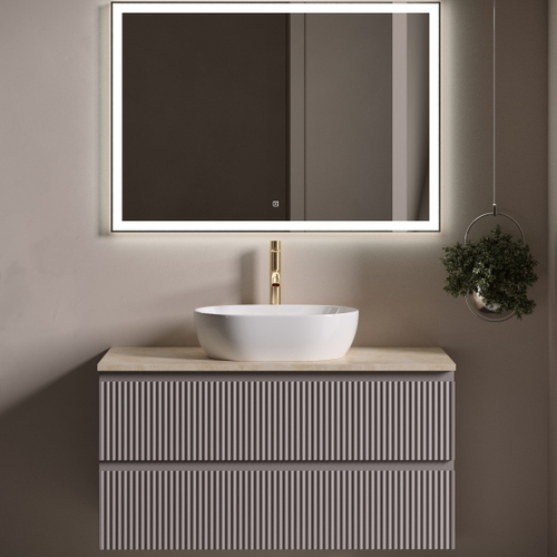 Sancos Столешница для ванной комнаты 1000х460 с отверстием под смеситель, цвет kreman, артикул TT100A2X