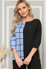 Блуза "Твой выход" (голубая) Б4385 LT Collection (Акция)