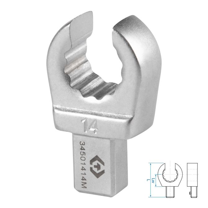 KING TONY (34501414M) Насадка разрезная серии "FIT", 14 мм, 9х12 мм