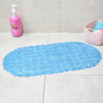 Коврик для ванной Галька 67*36см (голубой)