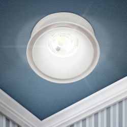 Светильник встраиваемый декоративный ЭРА KL94 WH под лампу MR16 GU5.3 белый пластиковый | Декоративные встраиваемые светильники