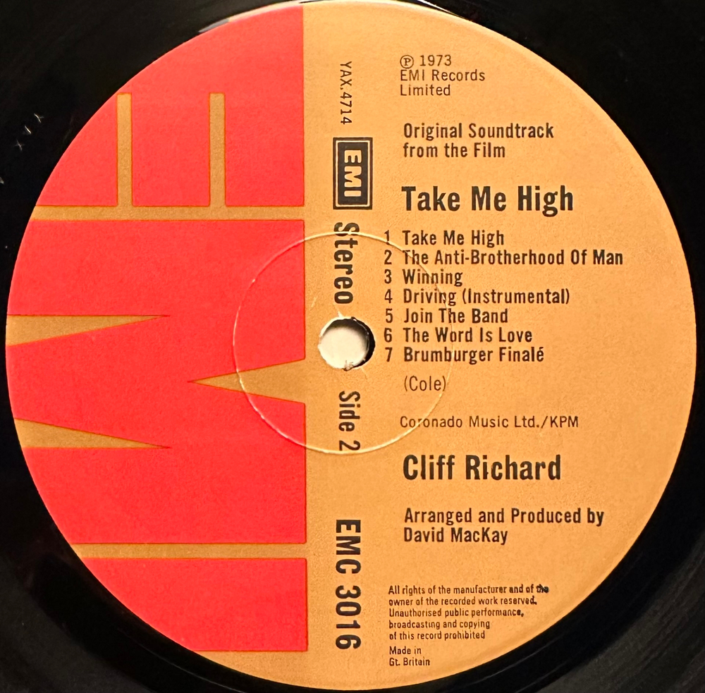 Cliff Richard - Take Me High (Англия 1973г.)