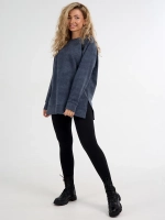 Кофта больших размеров оверсайз удлиненная без начеса теплая