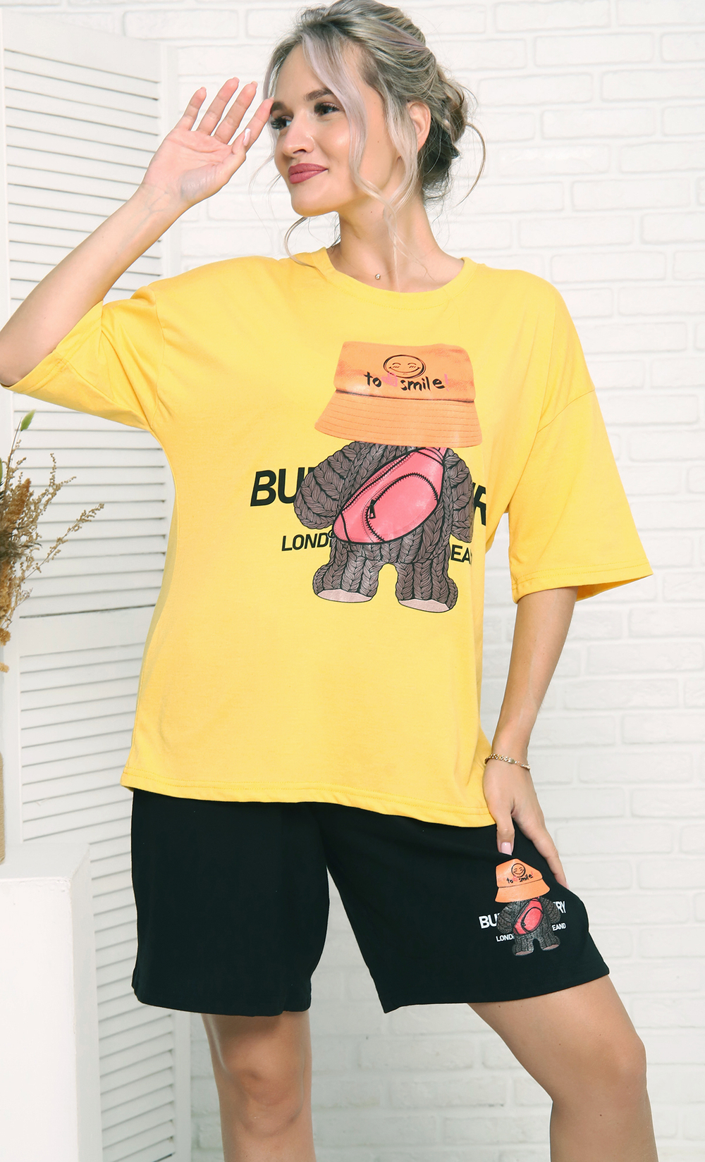 [m]Комплект женский шорты+футболка ТК-3874