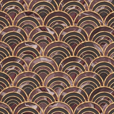 Золотые волны. Абстрактный коричневый узор