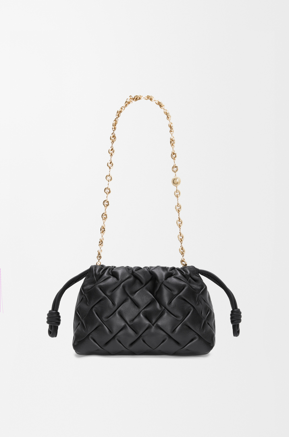 Loewe Сумка-мини Flamenco из жатой телячьей кожи наппа, черный